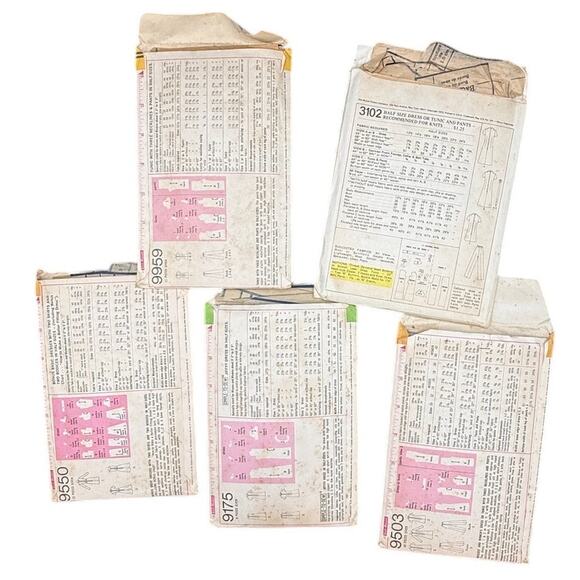 🧵 Vintage Simplicity Sewing Patterns Lot (1960s–70s Dresses & Tops) - Picture 2 of 2